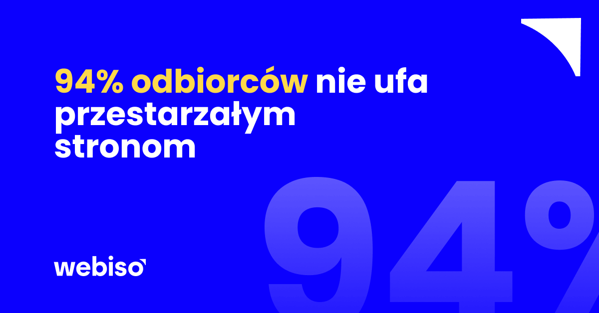 94% odbiorców nie ufa przestarzałym stronom