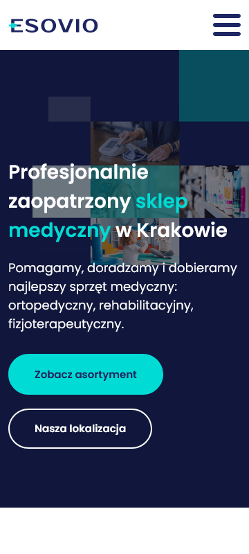 Widok mobilny strony esovio.pl